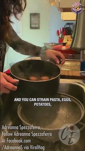 The Easiest Way to Strain Pasta, Eggs & Potatoes—Game Changer 👍🏼