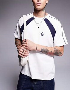 Alma de Ace t-shirt with contrast panel detail in white | ASOS