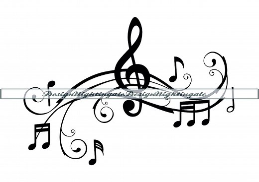 Music Notes SVG, Clipart Vector Files (digital Download) - Etsy