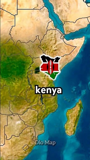 Flag Map of kenya