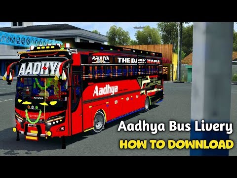😱New Aadhya Jet Bus Livery For Bus Simulator Indonesia Private Bus Mod For Bussid