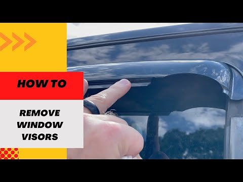 How to Remove Car Truck Window Visors