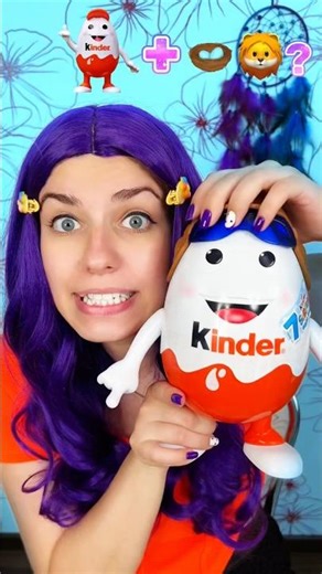 What’s inside of Giant Kinder?🫣🍫❓ #mukbang #asmr #food #unpacking #shorts #kinder #ladypurple