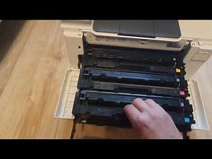How to remove toner cartidge HP M180 M180n M181 M181FW
