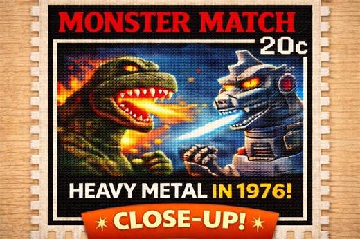 Monster Match 1976 Cross Stitch Pattern, Retro Horror Stamp Design, Kaiju Monsters, 200x200 DMC Cross Stitch, Pattern Keeper PDF - Etsy