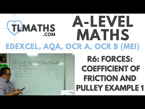 A-Level Maths: R6-05 Forces: Coefficient of Friction and Pulley Example 1