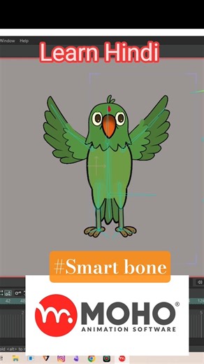 तोता राम rig in moho pro 🔥💪🏻 #2.5D #animation #hinditutorial #moho #characterdesign #shorts