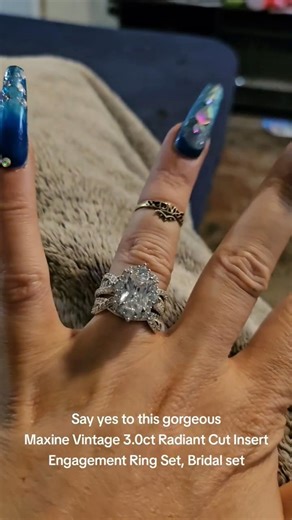 This one! She's a show stopper. Say yes to this gorgeous 3 karate cz engagement/bridal set