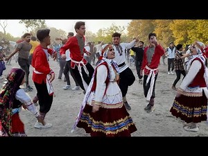 Traditional Iranian Dances at Wedding Celebrations the village | Wood Dancing with Flutes and Dafs