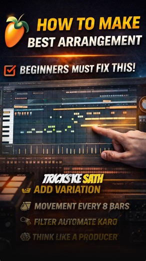 HOW TO MAKE BEAT AND ARRANGEMENT IN FL STUDIO #shorts #flstudio