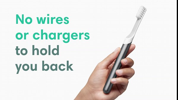 Quip Refillable Mouthwash Starter Kit, 4X Concentrate, Alcohol-Free, Kills Bad Breath Germs, Helps Prevent Cavities, Mint - Slate Metal, 1, 4.0 Fl Oz (920-00117)