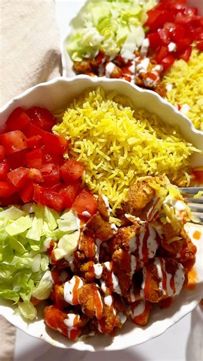 Halal cart style chicken and rice #recipe