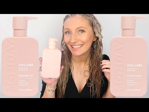 MONDAY HAIRCARE REVIEW | MONDAY VOLUME SHAMPOO & CONDITIONER ON FLAT HAIR | DOES IT WORK?