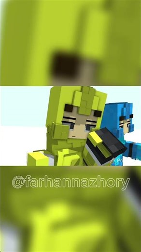 ketika Cewek-cewek Bertanya dengan Pou || Template:FARHANBG #minecraft #prisma3d #animation #shorts