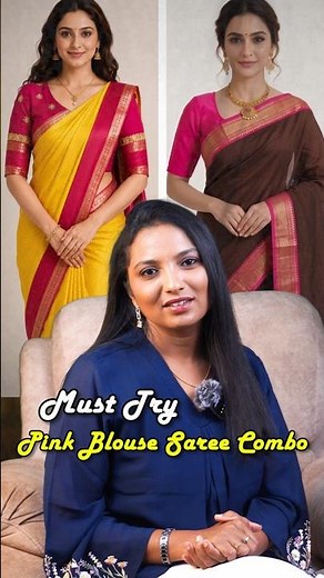 💖 Must-Try Pink Blouse Saree Combos 💖