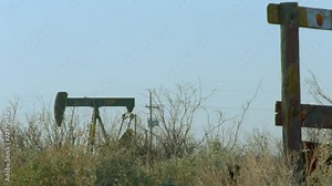 Oil well pumping in Pecos Texas in January of 2024.