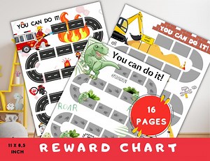 Dinosaur Reward Chart: Printable Behavior & Potty Training (digital Download) - Etsy