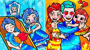 264K views · 6K reactions | Paper Dolls Dress Up - Sinister Fire Stepmother vs Frozen Poor Dress - Barbie Story & Crafts | Doll Crafts Dress | Facebook
