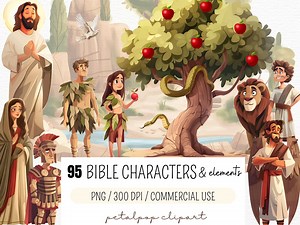 Bible Characters Clipart, Biblical Graphics, Bible Stories, Christian Clipart, Jesus Graphics, Instant Download, 300 DPI, Commercial Use - Etsy