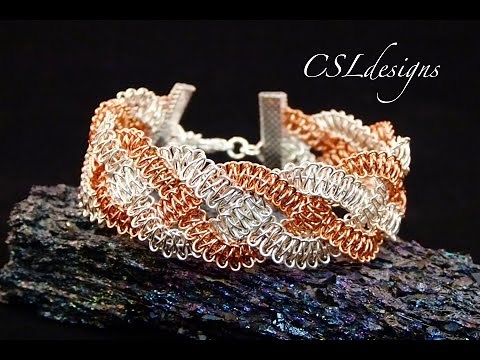 Braided wire macrame bracelet