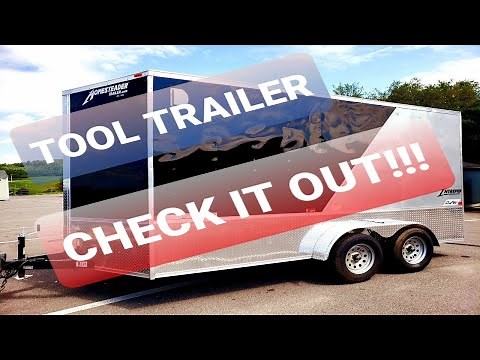 New Tool Trailer, 7x14 w/ 7 Foot Ceiling, Enclosed Contractor/Construction/Handyman Rolling Toolbox