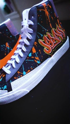 Custom Nike Blazer Mid ’77 Transformation 👟 From Plain to Fire