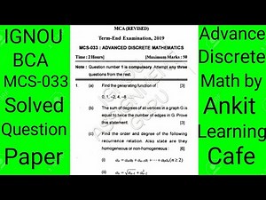 MCS -033 Recurrence Relation Fn=5Fn-1 - 6Fn-2 where F0=1 and F1=4