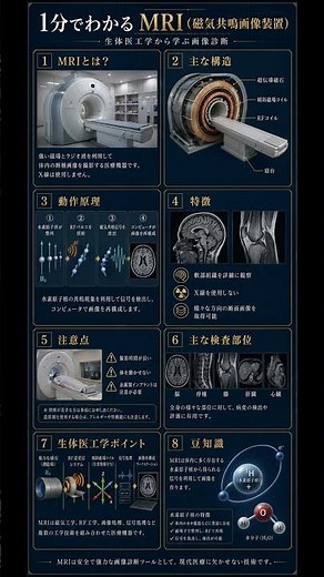 【MRI（磁気共鳴画像装置）】 #生体医工学 #画像診断 #mri