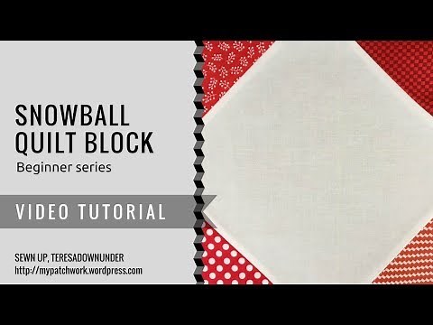 Video tutorial: Snowball quilt block - beginner's block