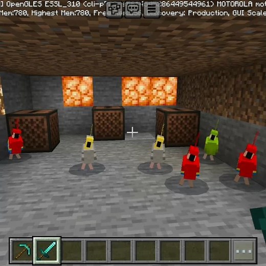 Dancing parrots in Minecraft 🦜😅#🦜 Dancing Parrots in Minecraft 😅 | Fun Moments!