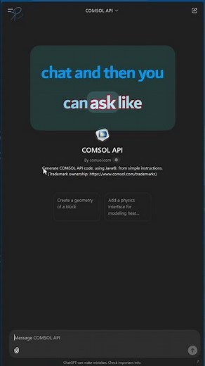 ChatGPT custom GPT for comsol #comsol #shorts #chatgpt