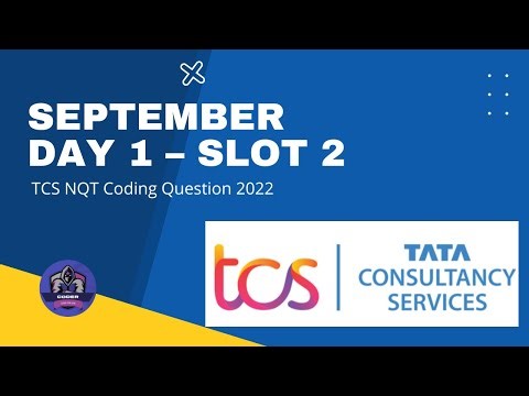TCS NQT 2022 Coding Question Day 1 Slot 2