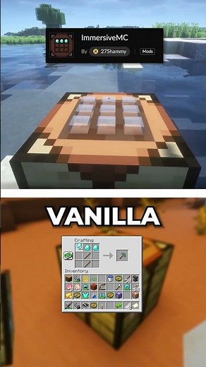 Minecraft Vanilla vs ImmersiveMC MOD #shorts
