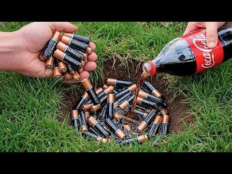Pouring Coca Cola and batteries into a hole would astound the whole world! 😱