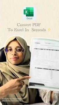 Convert PDF to Excel in Seconds ⚡ #Excel #microsoftexcel #MSExcel #Spreadsheets #ExcelTips