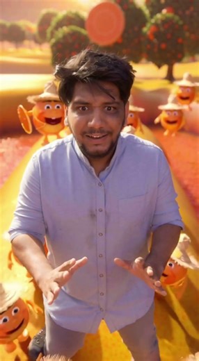 Walking Inside a World Made of Oranges #aishorts