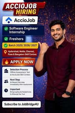 AccioJob Hiring 2026 🚀 Software Engineer Intern | 35K Stipend | Freshers Apply Now