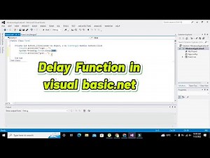 delay function in vb.net | how to create a delay function in visual basic.net