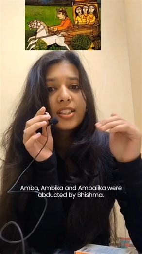 Nandini on Instagram: "If the Critique of Bhishm offended anyone, you are welcome to argue in the comments. I won't reply, because I know there is nothing wrong in my stance! If your vibe is Feminism in Mythology, you are on the right page. Keywords: Mahabharata, Women, Consent, Abduction, 3 sisters, destiny, dynasty, feminism, feminine rage, Feminist mythology, Feminism in Mythology, Bhishm."