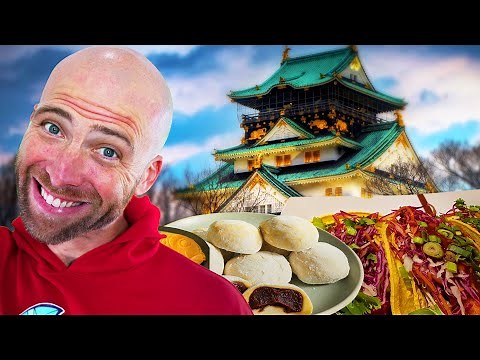 100 Hours in Osaka, Japan!! Japanese Street Food and Osaka Castle!!