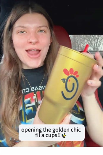 opening the golden chic fil a cups!!✨ #fyp #chicfila #goldencup #viral #winner