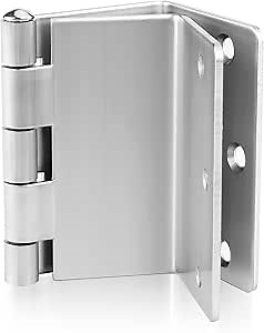 Haidms 6 Pack Offset Hinges 3.5 Inch Satin Nickel Swing Clear Offset Door Hinge with 1/4'' Radius Corner for Heavy Duty Exterior Interior Doors