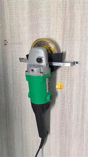 How to hang an angle grinder on the wall