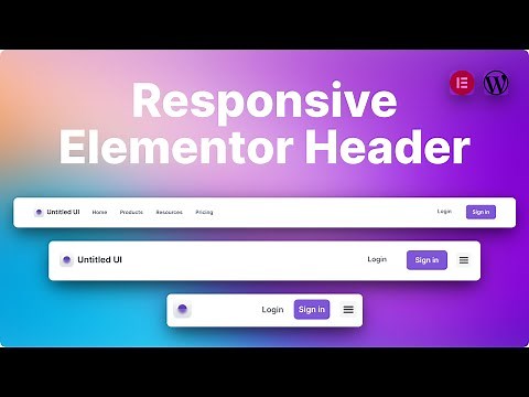 How to make a responsive header with Elementor