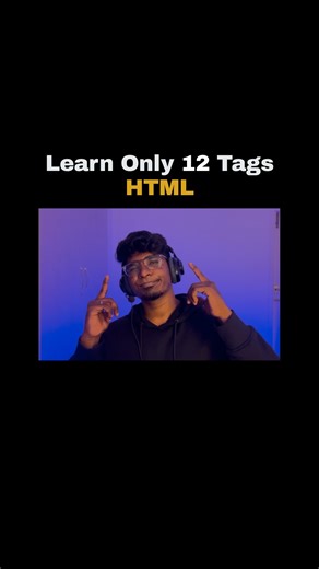 Kavin | Developer on Instagram: "Learn only 12 tags in HTML 🔥🔥 . @minimalcodemind . More and more CSS & JavaScript content will be seen. Explanations, Tricks, Cheatsheets keeping previous stuffs like reels and projects as it is. Hope you enjoy it. If you want to see something more. Do let me know in the comments. Tags #webdevelopment #webdesign #webdeveloper #html #css #javascript #reactjs #uiux #code #design"