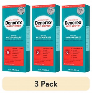 (3 pack) Denorex Extra Strength Medicated 2-in-1 Dandruff Shampoo and Conditioner, 10 fl oz Squeeze Bottle