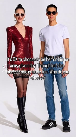 It’s OK to choose to be her or him on any given day. Though let’s be honest, she is more fun. Who do you choose? #crossdressing #crossdresser #jennyravenauthor #sissy