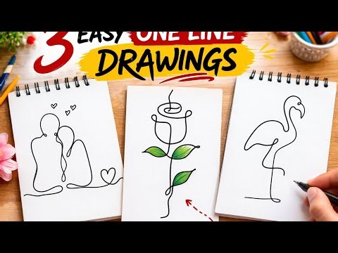 Simple One Line Art Compilation | Easy Drawing Ideas