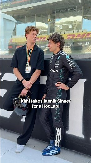 Kimi Antonelli takes Jannik Sinner for a Hot Lap! #f1 #mercedesf1 #kimiantonelli