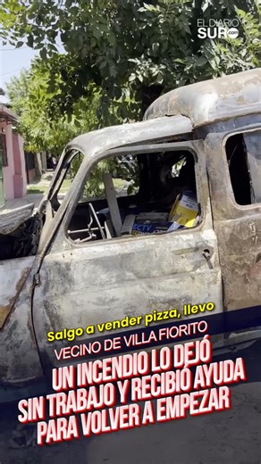 El Diario Sur on Instagram: "Villa Fiorito: una colecta permitió rearmar el trabajo de un pizzero tras un incendio 🔥 Un incendio destruyó por completo la camioneta con la que Pedro trabaja desde hace más de 30 años como pizzero en Fiorito. El hecho ocurrió mientras salía a vender y el fuego avanzó rápidamente tras una falla en la conexión de gas. 🛻 Tras difundirse lo ocurrido, vecinos y familiares impulsaron una colecta barrial que permitió reunir una nueva camioneta y distintos elementos para